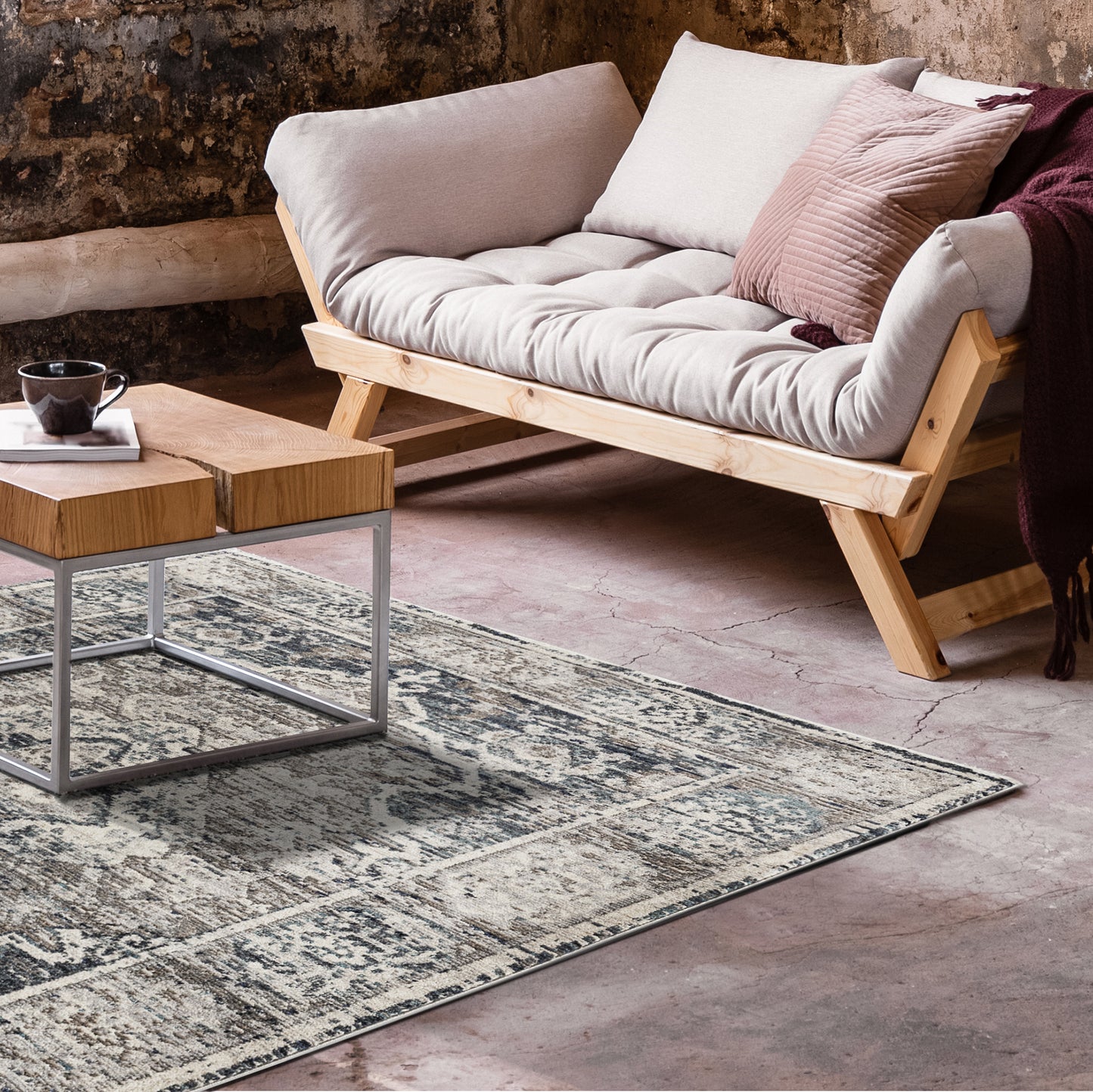 Kaleen Eddison Collection Blue Navy Area Rug 3'11" x 5'3"