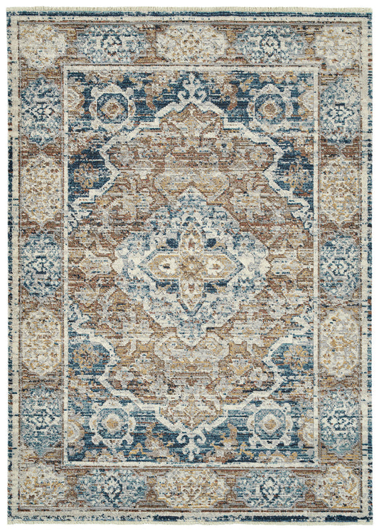 Kaleen Eddison Collection Multi Navy Area Rug 5'3" x 7'3"