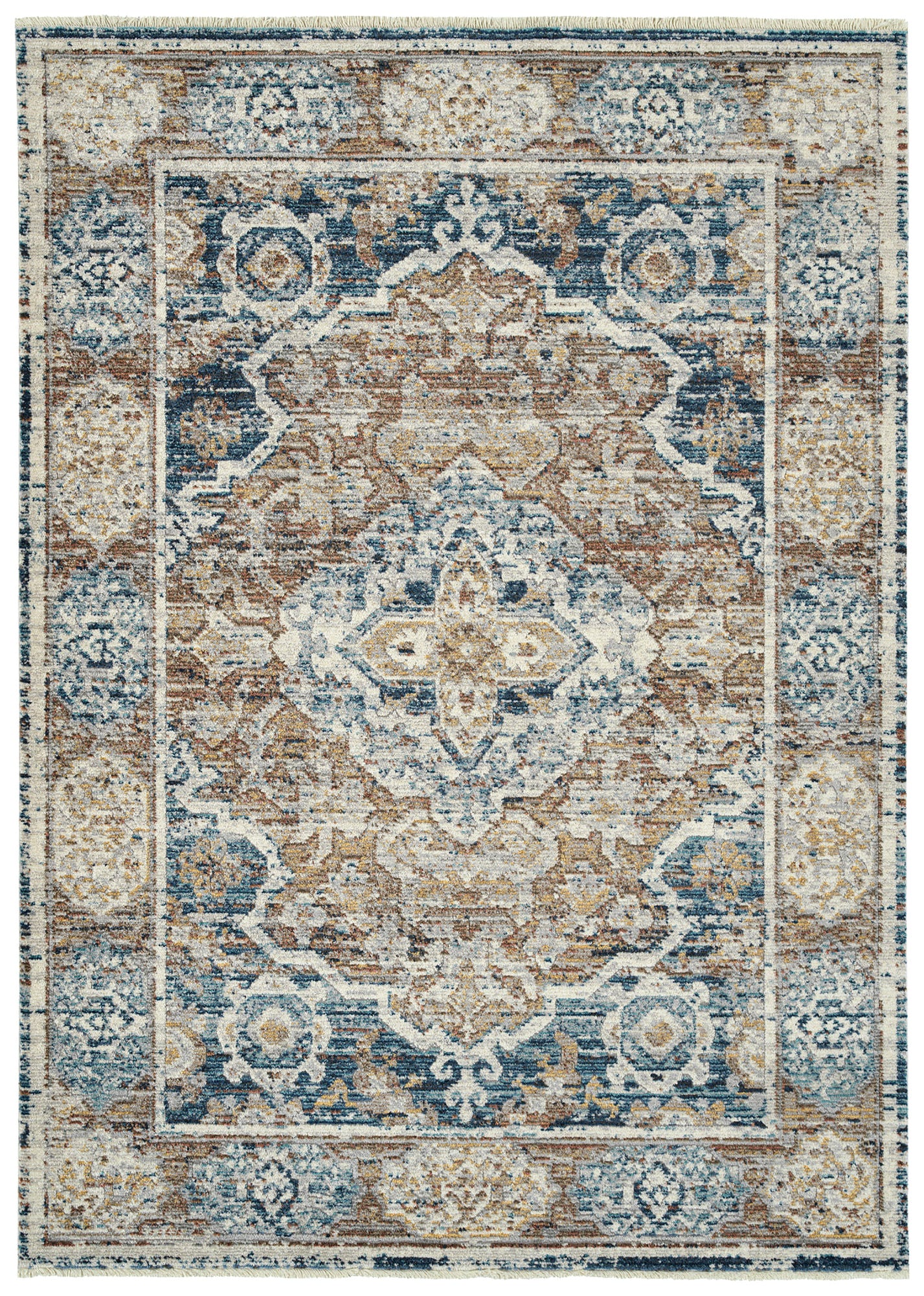 Kaleen Eddison Collection Multi Navy Throw Rug 2' x 2'7"