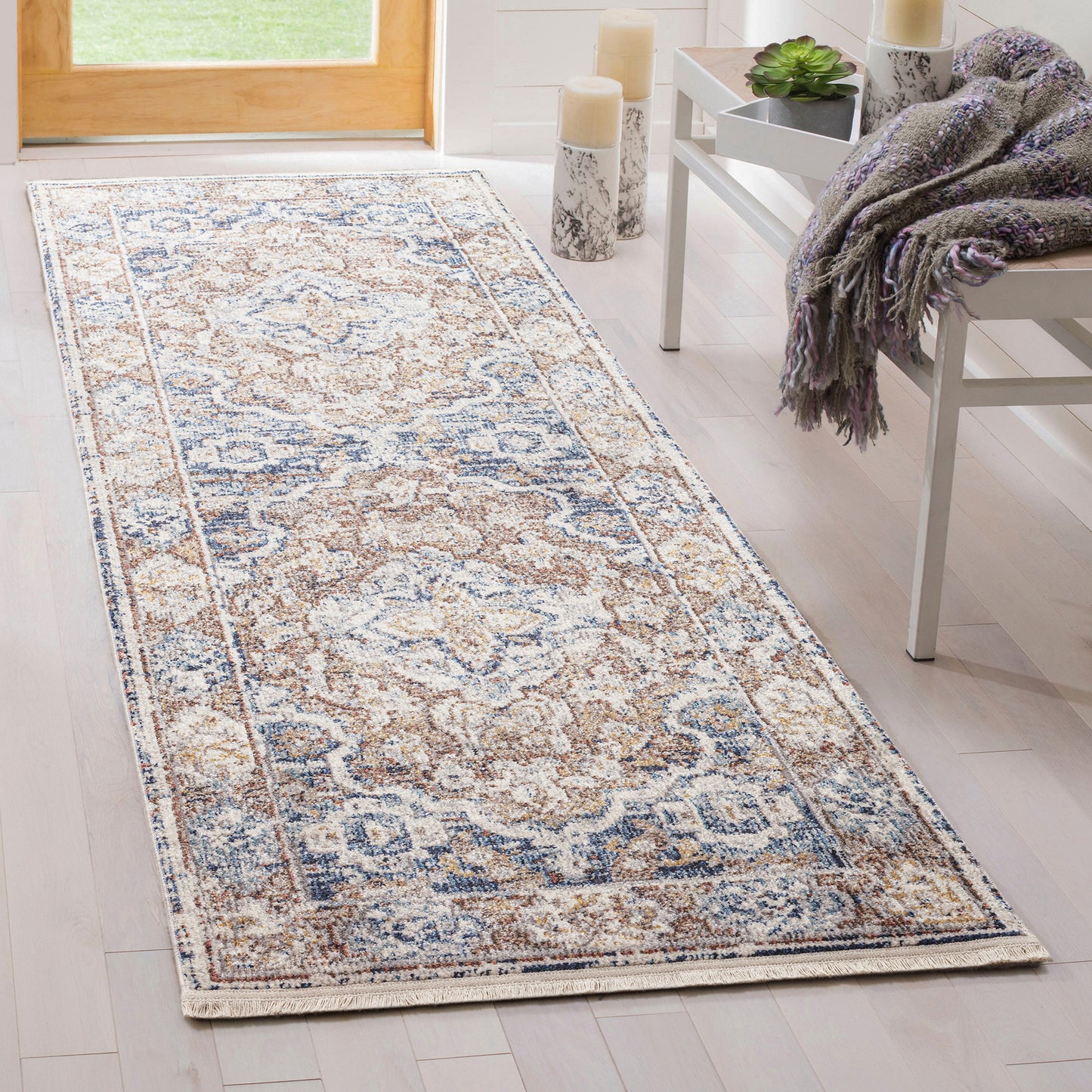 Kaleen Eddison Collection Multi Navy Throw Rug 2' x 2'7"