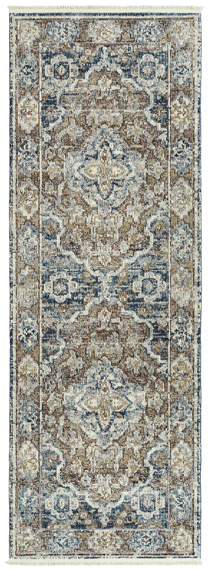 Kaleen Eddison Collection Multi Navy Throw Rug 2' x 2'7"