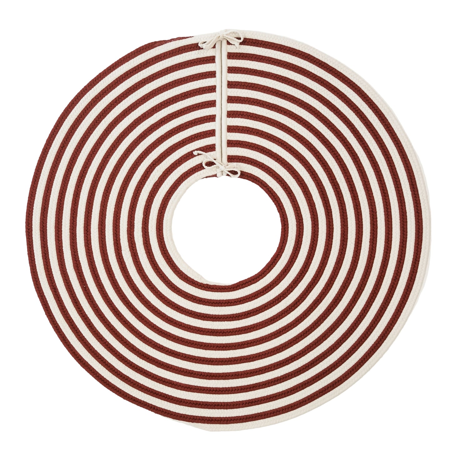 Candy Cane Round Holiday Tree Skirt - Red 50â€ x 50â€