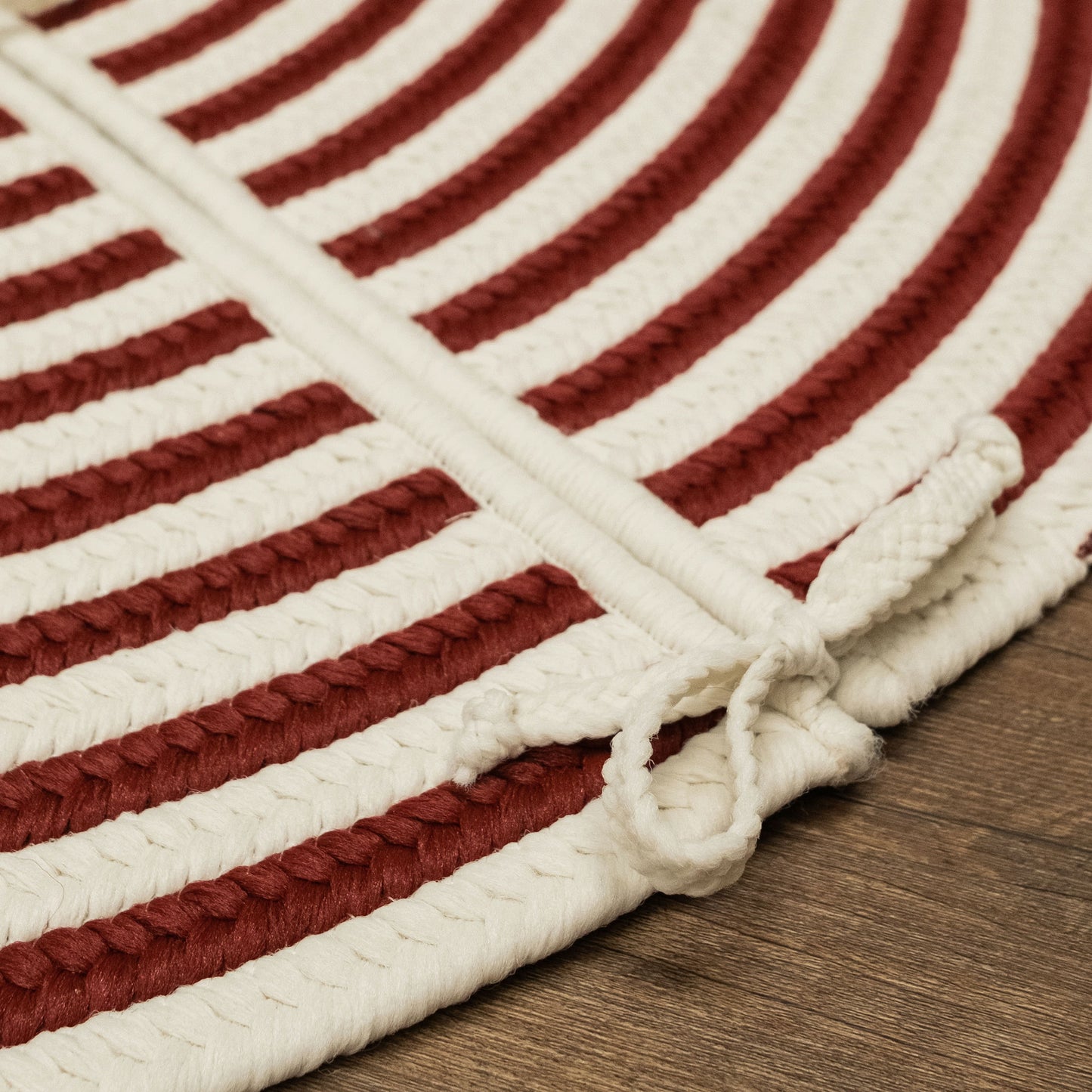 Candy Cane Round Holiday Tree Skirt - Red 44" x 44"