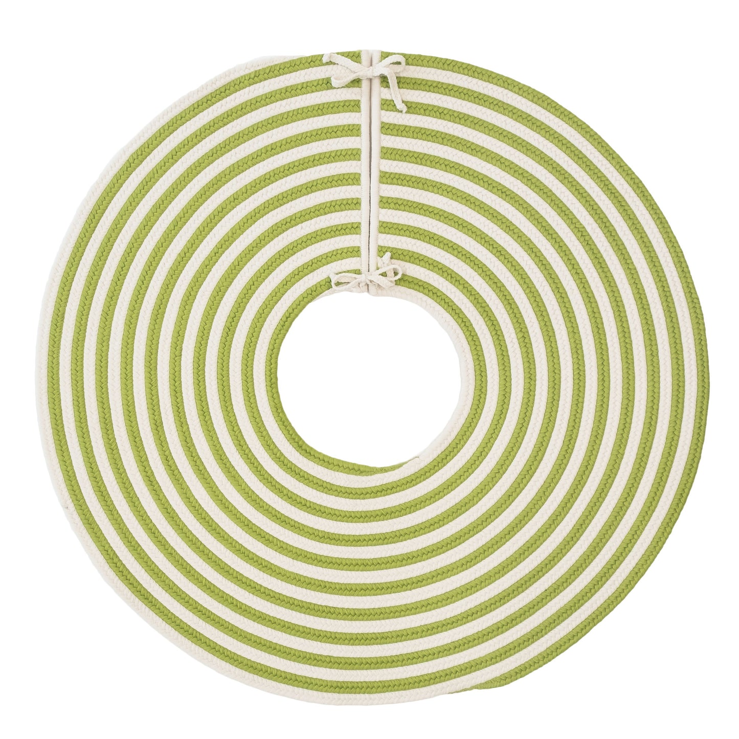 Candy Cane Round Holiday Tree Skirt - Green 50â€ x 50â€