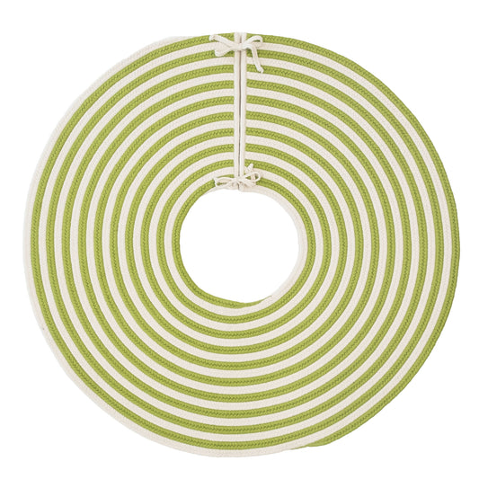 Candy Cane Round Holiday Tree Skirt - Green 50â€ x 50â€