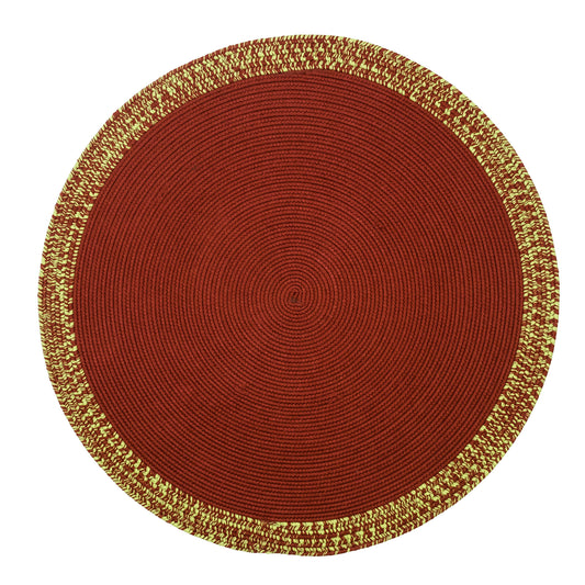 Holiday-Vibes Under Tree Reversible Round Rug - Border Vibe 55â€ x 55â€