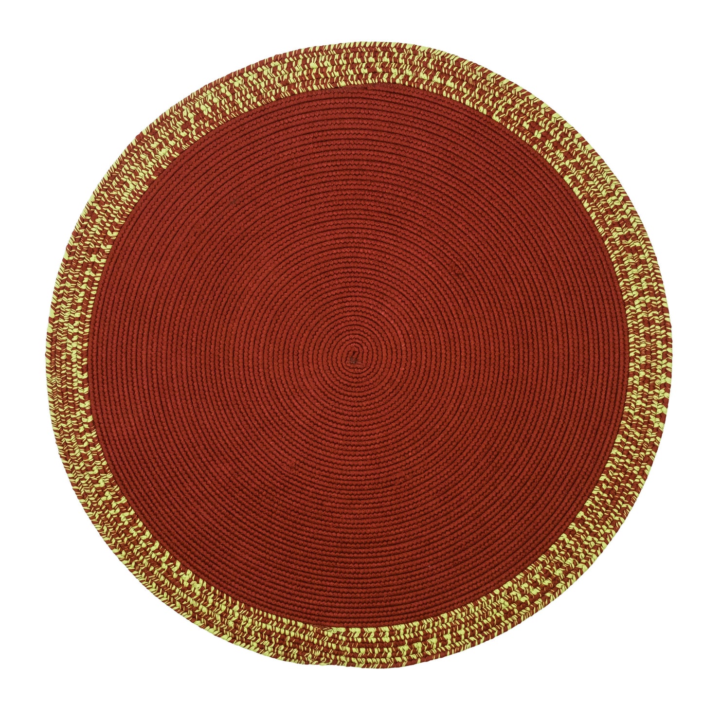 Holiday-Vibes Under Tree Reversible Round Rug - Border Vibe 65â€ x 65â€