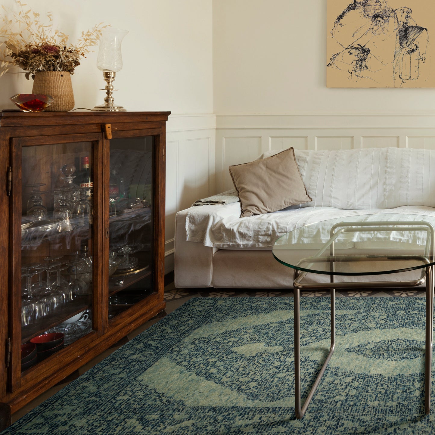 Kaleen Effete Collection Dark Navy Area Rug 8' x 10'