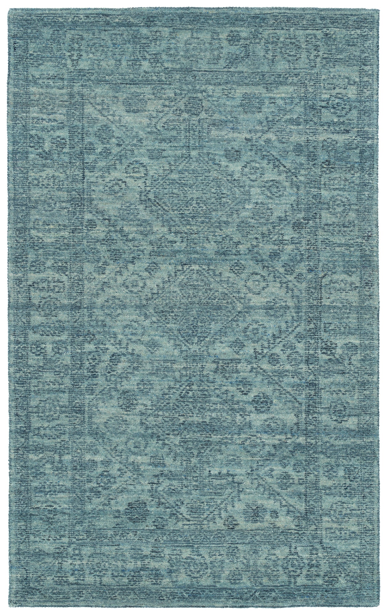 Kaleen Effete Collection Dark Blue Throw Rug 2' x 3'