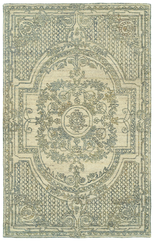 Kaleen Effete Collection Light Ivory Area Rug 5'6" x 8'6"