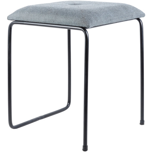 Surya Vedika Charcoal Stool 20"H X 17"W X 17"D