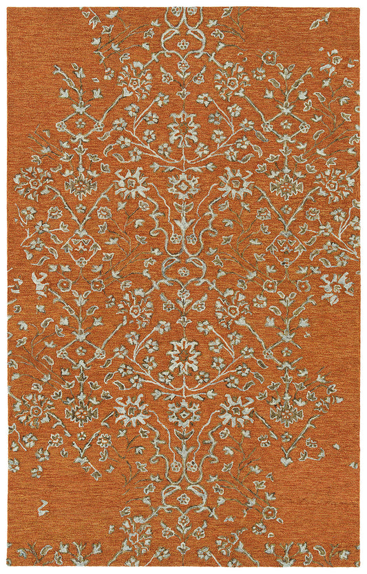 Kaleen Elijah Collection Dark Orange Area Rug 9' x 13'