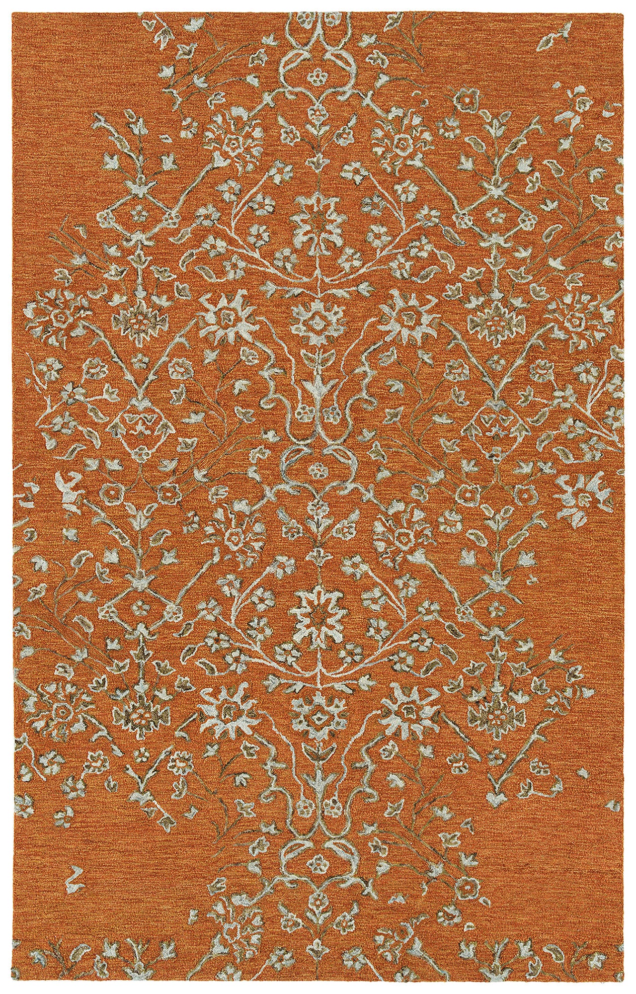 Kaleen Elijah Collection Dark Orange Runner 2'6" x 8'