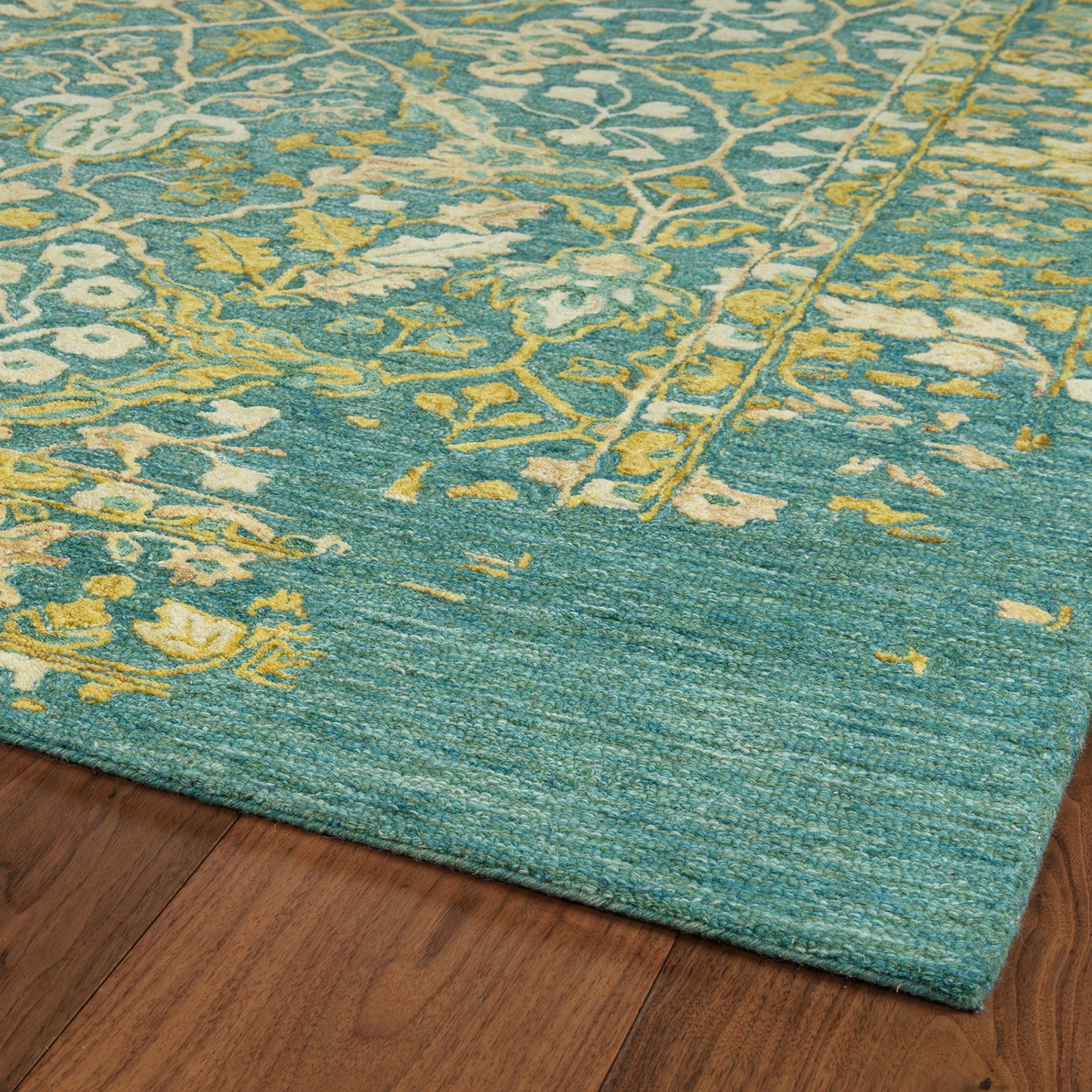 Kaleen Elijah Collection Dark Turquoise Runner 2'6" x 8'