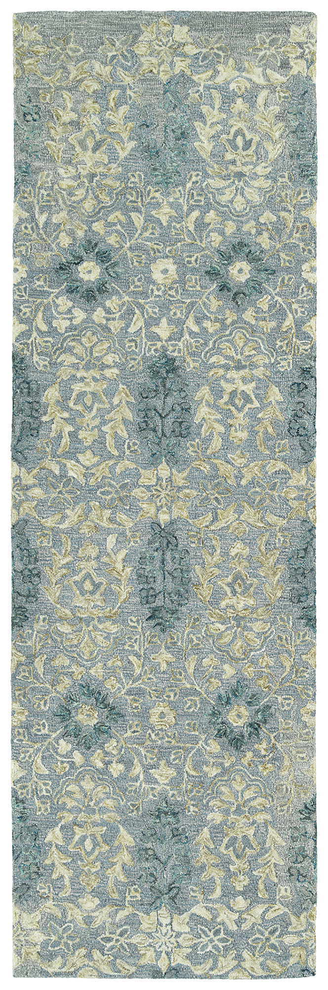 Kaleen Elijah Collection Light Slate Runner 2'6" x 8'