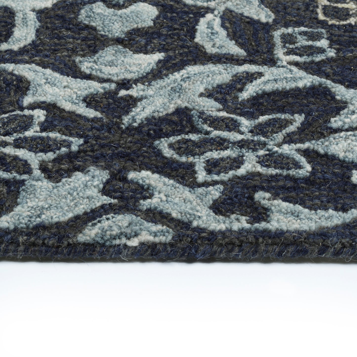 Kaleen Elijah Collection Navy Charcoal Runner 2'6" x 8'