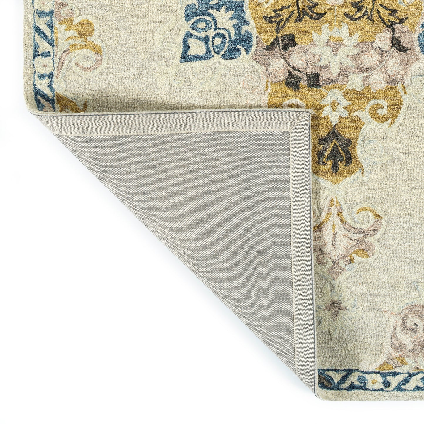 Kaleen Elijah Collection Linen Gray Runner 2'6" x 8'