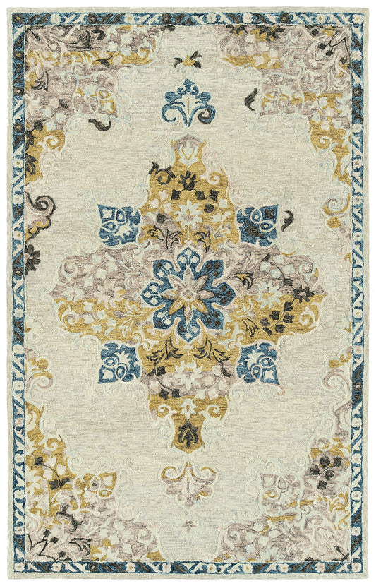 Kaleen Elijah Collection Linen Gray Area Rug 8' x 10'