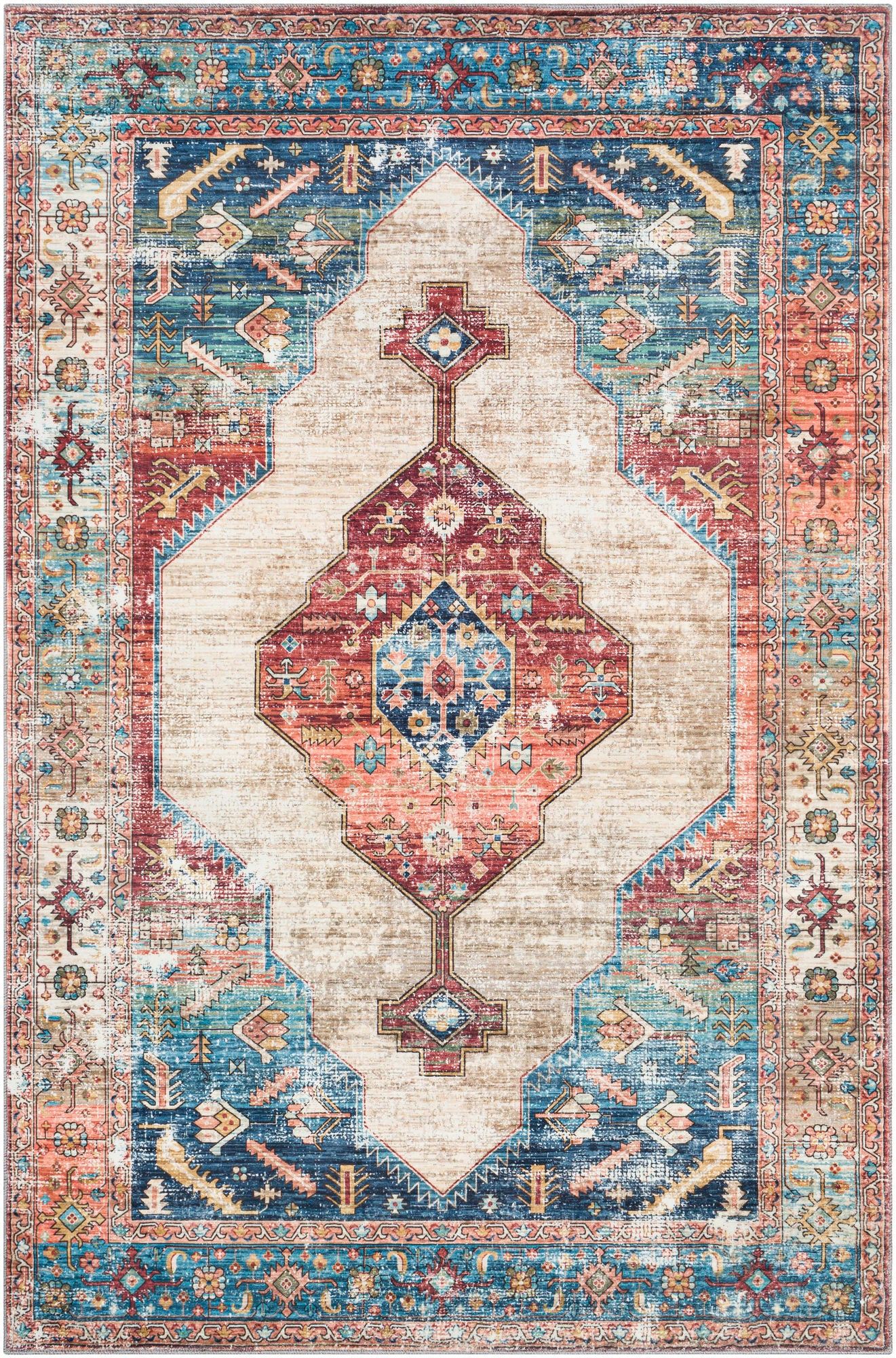 Surya Erin Deep Teal Rug 8'6" X 11'6"