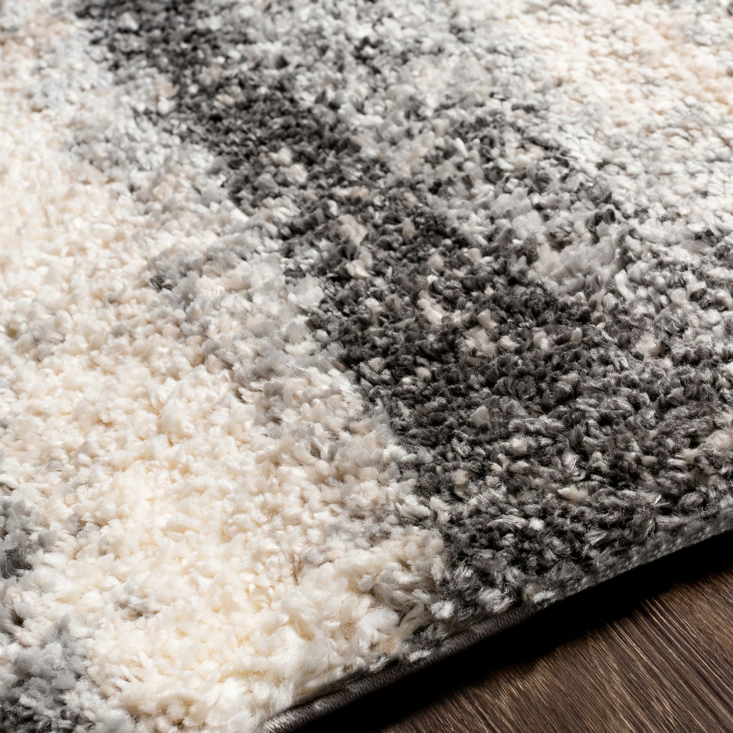 Surya Eskimo Shag Charcoal Rug 5'3" X 7'