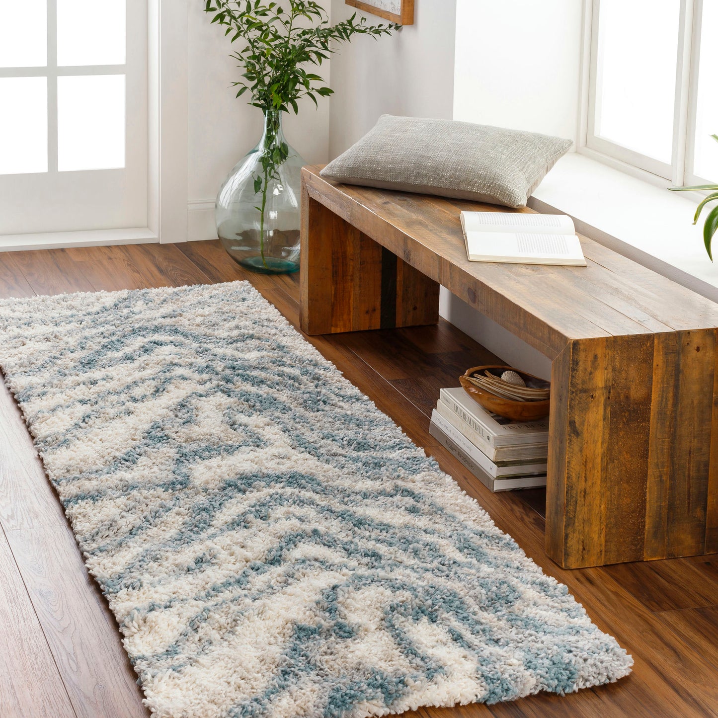 Surya Eskimo Shag Rug 2'7" X 7'3" Blue
