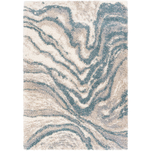 Surya Eskimo Shag Rug 5'3" X 7' Blue