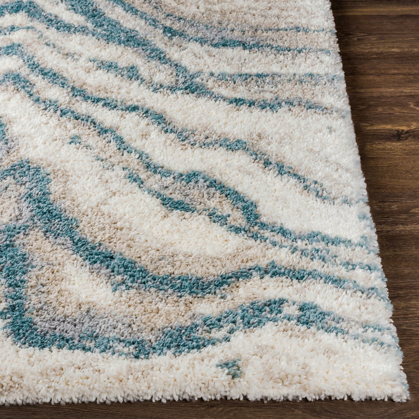 Surya Eskimo Shag Rug 5'3" X 7' Blue