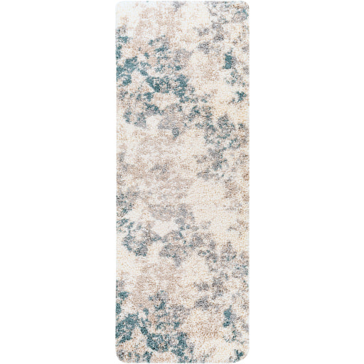 Surya Eskimo Shag Blue & Light Beige Rug 2'7" X 7'3"