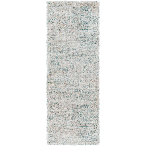 Surya Eskimo Shag Blue & Light Gray Rug 2'7" X 7'3"