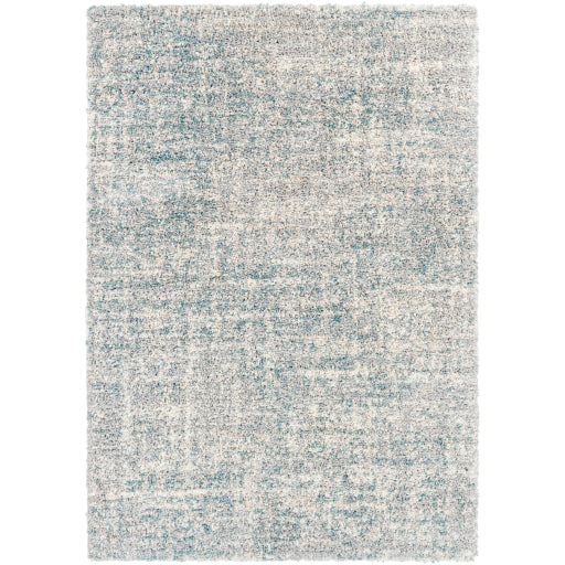 Surya Eskimo Shag Blue & Light Gray Rug 6'7" X 9'