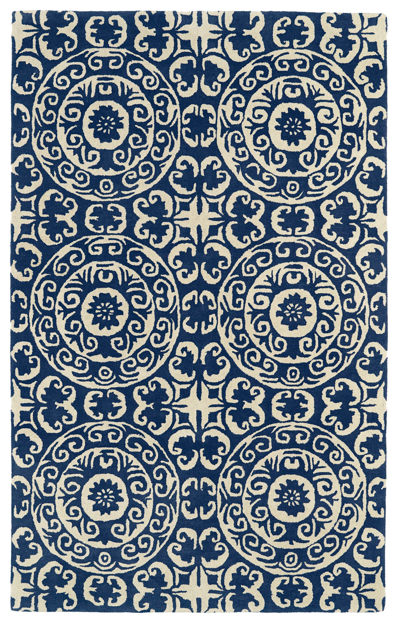 Kaleen Tara Rounds Collection EVL03-22 Navy Area Rug 11'9" x 11'9"