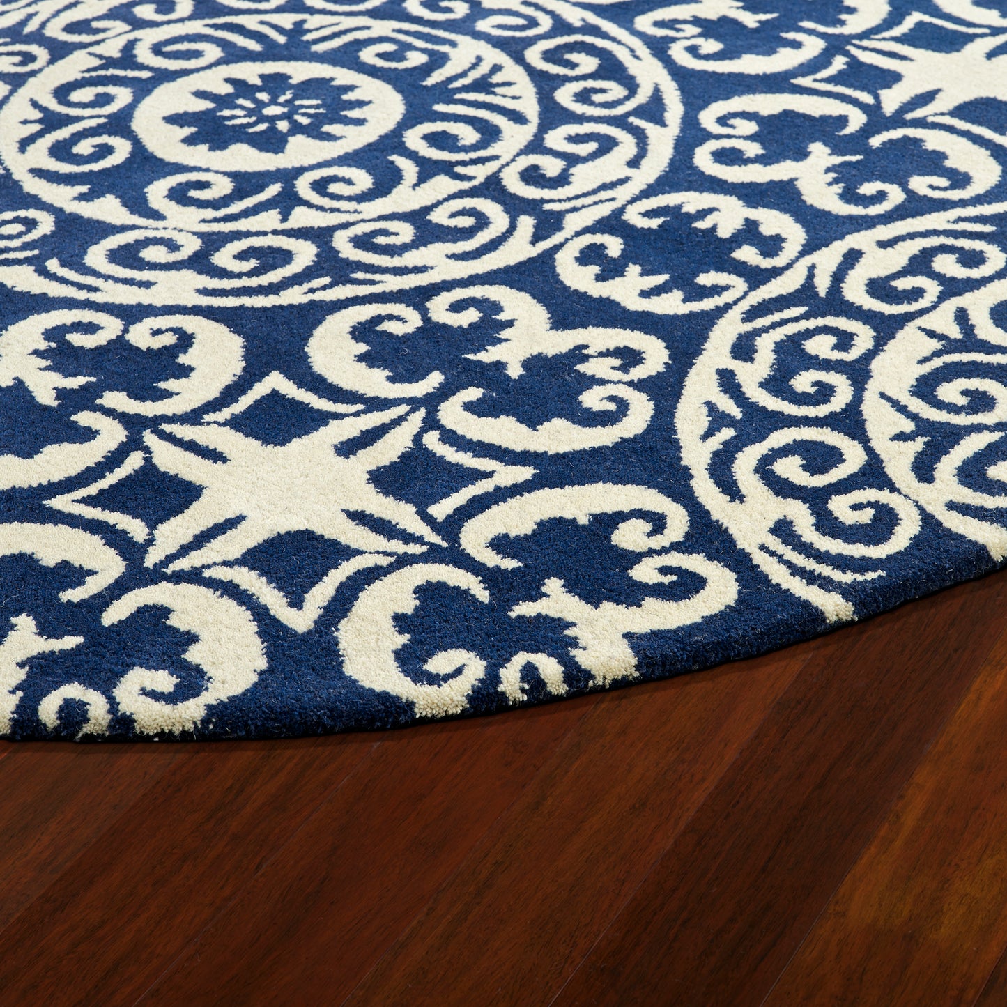 Kaleen Tara Rounds Collection EVL03-22 Navy Area Rug 9'9" x 9'9"