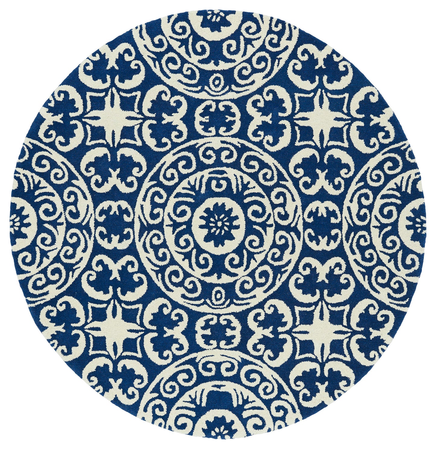 Kaleen Tara Rounds Collection EVL03-22 Navy Area Rug 9'9" x 9'9"