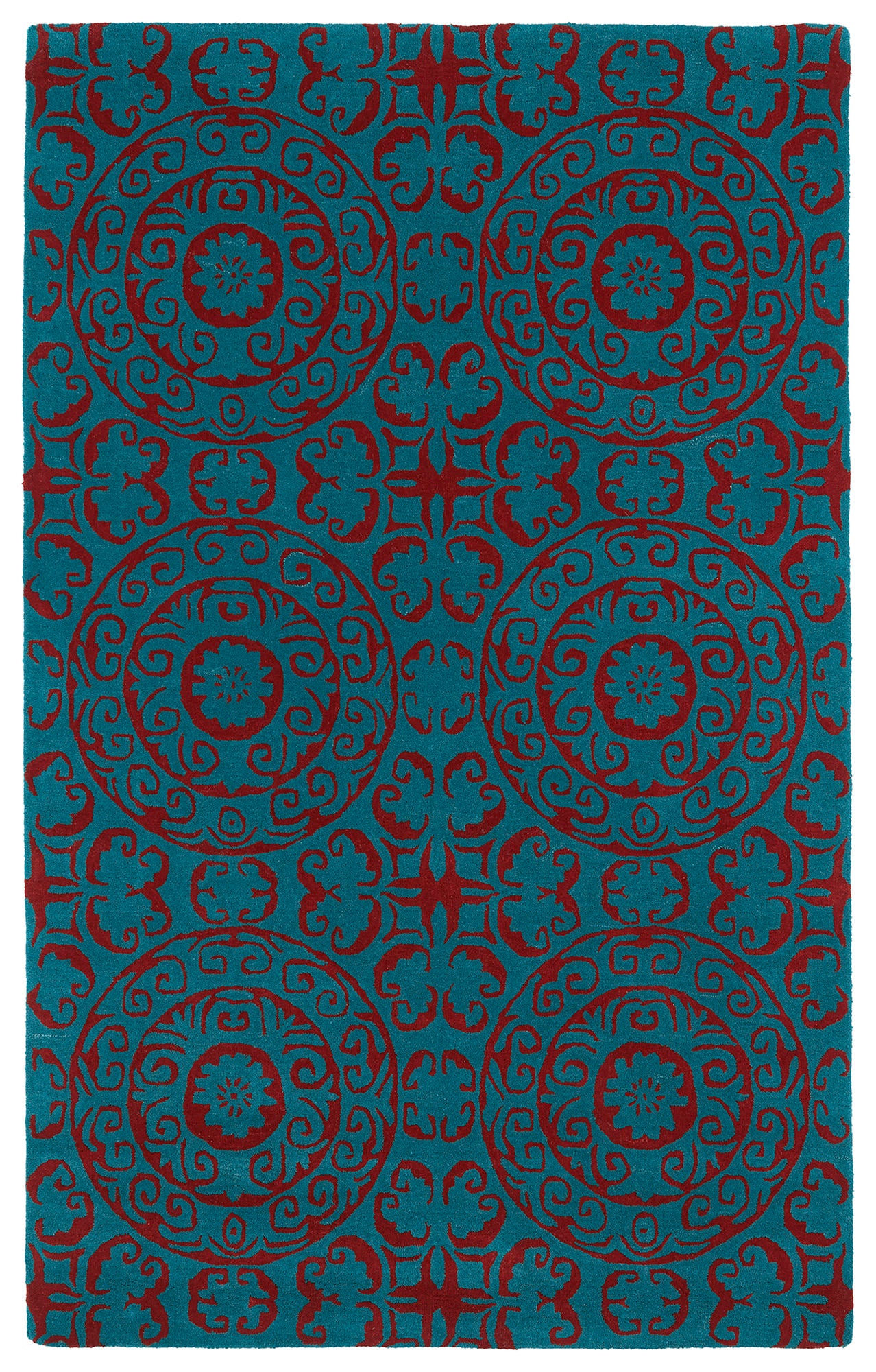 Kaleen Tara Rounds Collection Dark Peacock Area Rug 11'9" x 11'9"