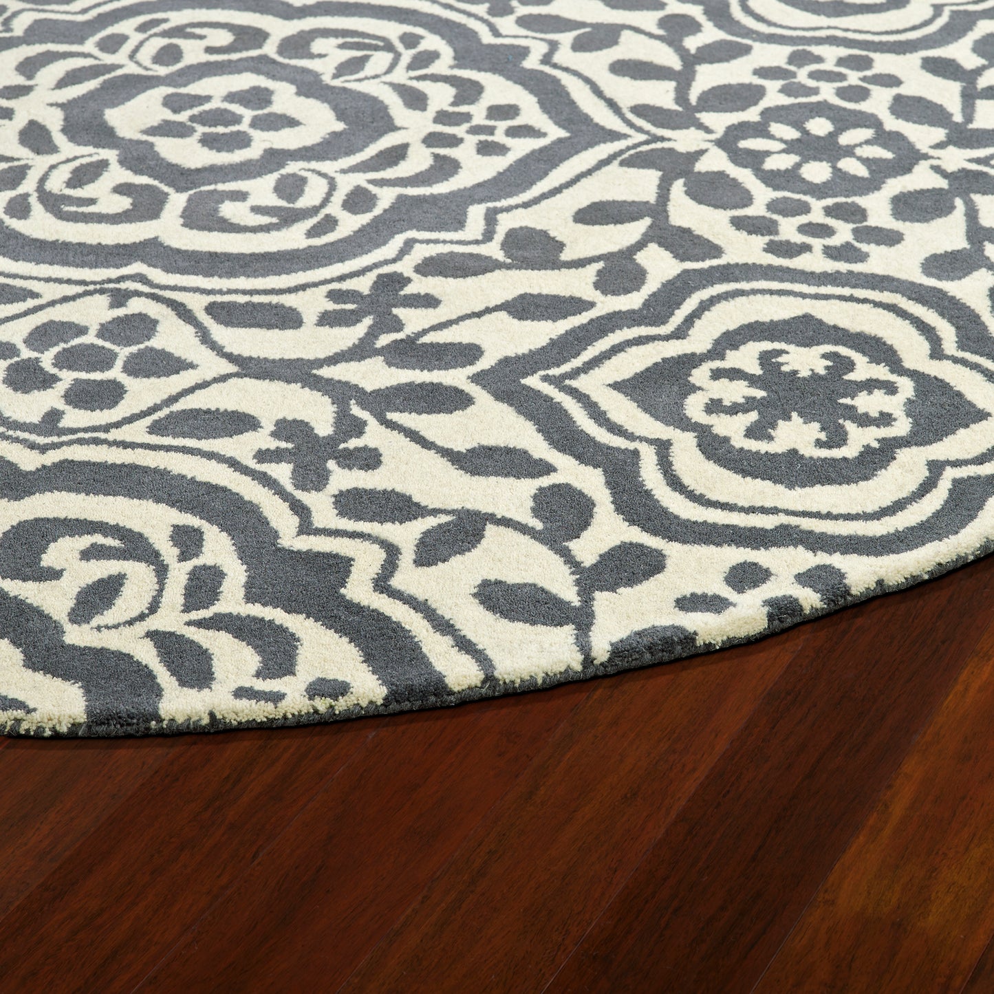 Kaleen Tara Square Collection Dark Grey Area Rug 9'9" x 9'9"