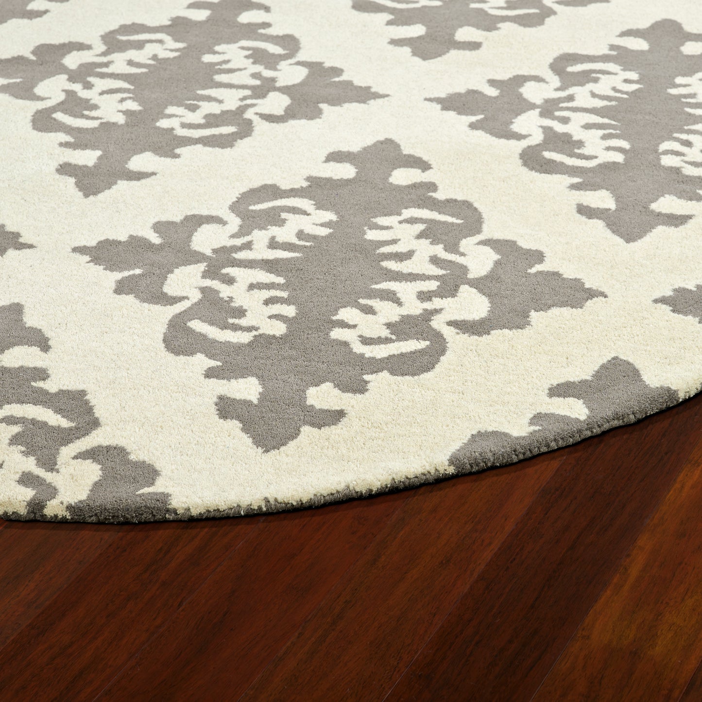 Kaleen Tara Square Collection Light Grey Area Rug 5'9" x 5'9"