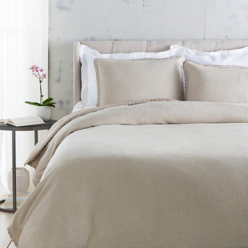 Surya Evelyn Taupe Full/Queen Bedding Set 88"W X 92"L,20"H X 26"W
