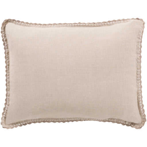 Surya Evelyn Taupe King Sham 20"H X 36"W