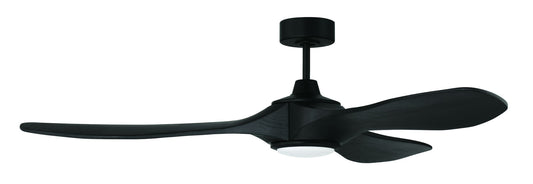 60" Envy Fan Flat Black, Flat Black Finish Blades, Light Kt Included (optional)