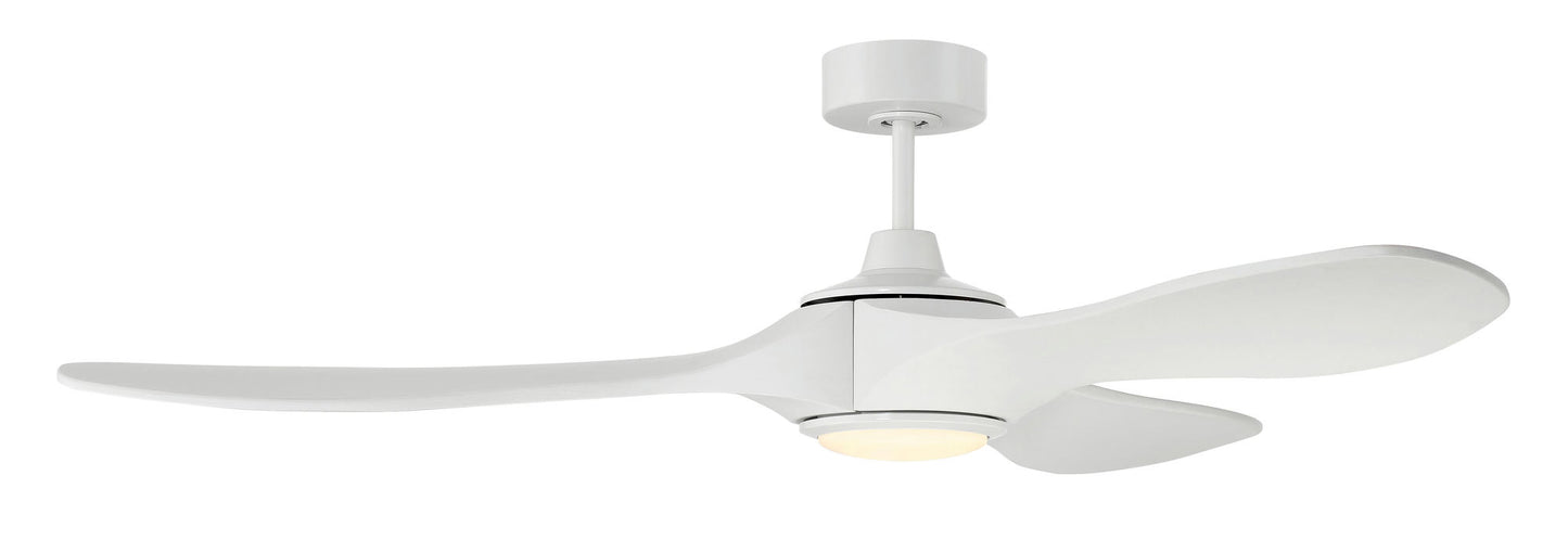 60" Envy Fan White, White Finish Blades, Light Kit included (Optional)