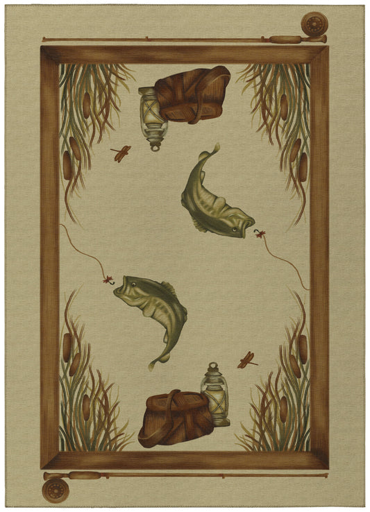 Indoor/Outdoor Excursion EX5 Beige Washable 10' x 14' Rug