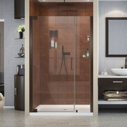 Elegance 39-41 in. W x 72 in. H Frameless Pivot Shower Door in Oil Rubbed Bronze