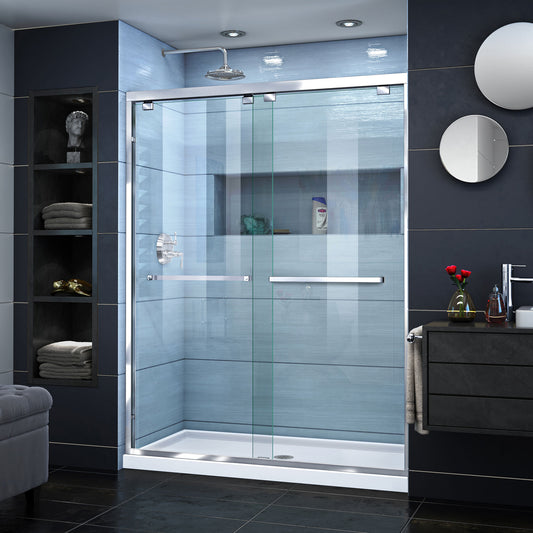 Encore 50-54 in. W x 76 in. H Semi-Frameless Bypass Shower Door in Chrome