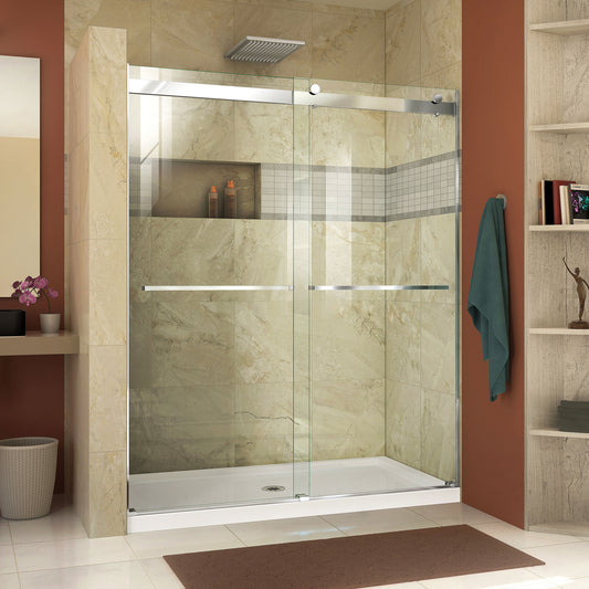 Essence 44-48 in. W x 76 in. H Frameless Bypass Shower Door in Chrome