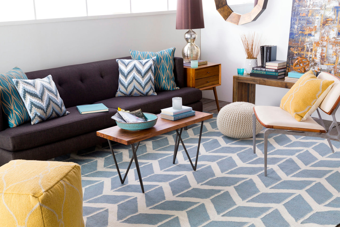 Surya Fallon Pale Blue Rug 8' X 11'