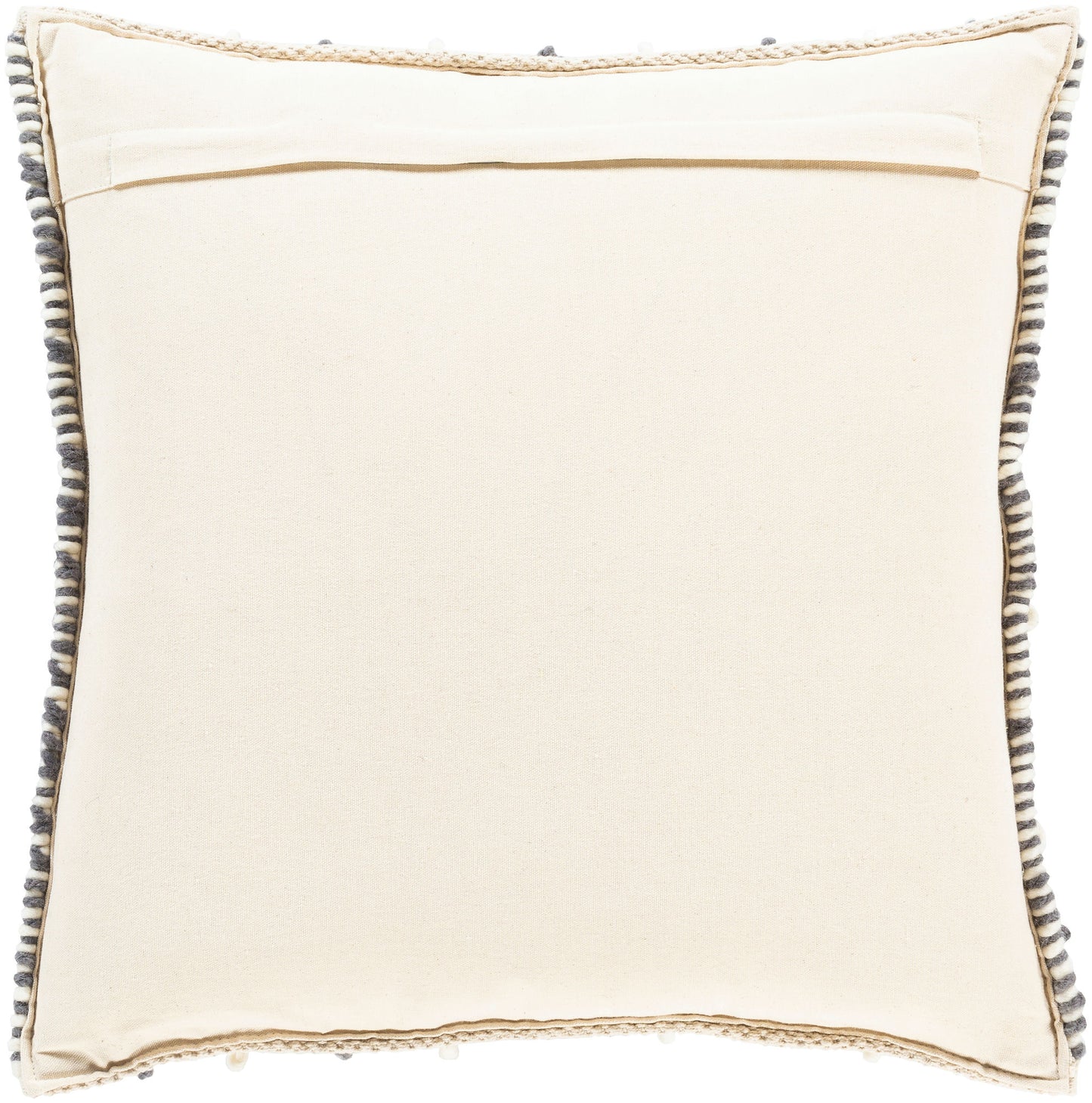 Surya Faroe Cream Pillow Shell With Down Insert 18"H X 18"W