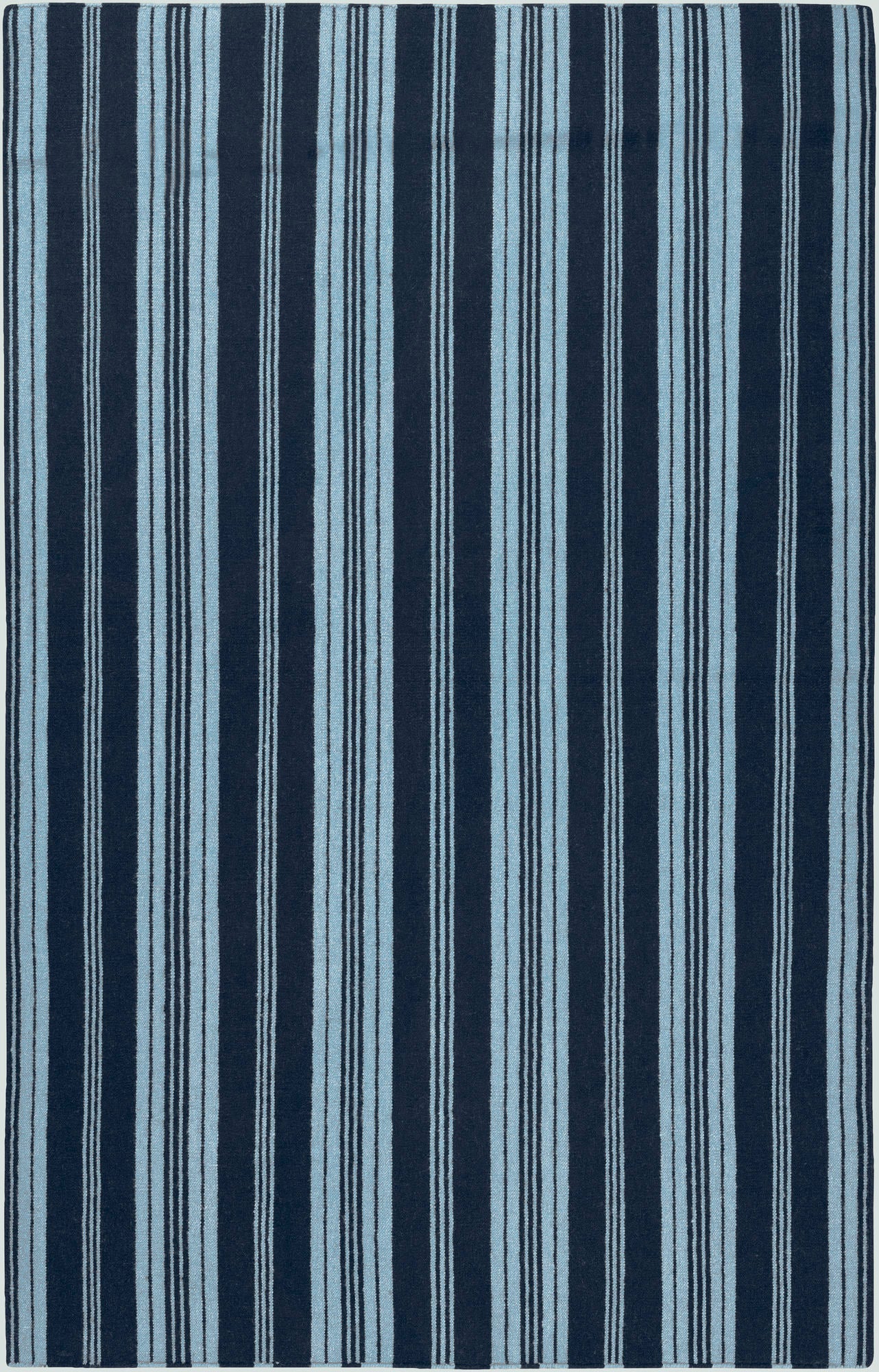 Surya Farmhouse Stripes Pale Blue Rug 2' X 3'