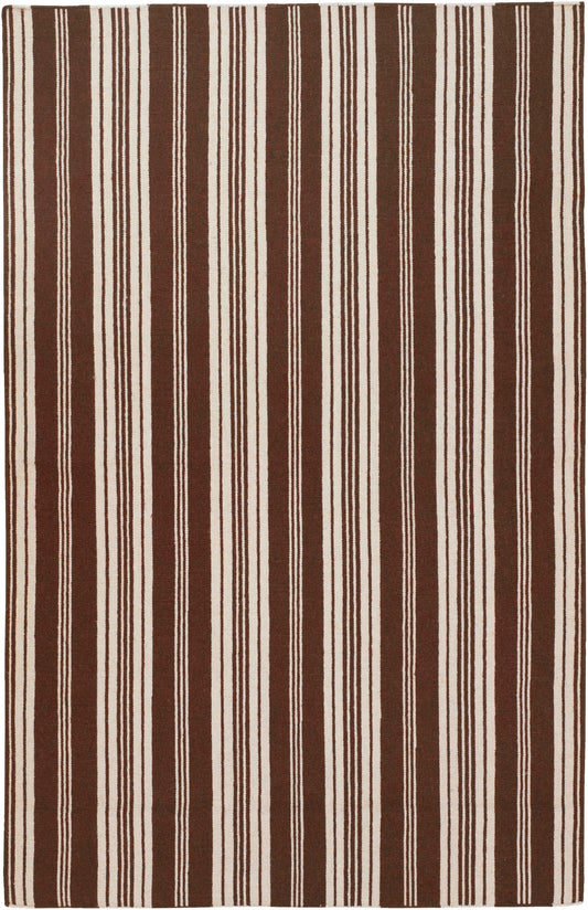 Surya Farmhouse Stripes Beige Rug 5' X 8'