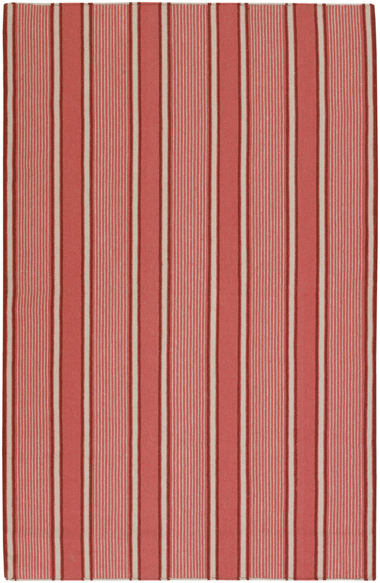 Surya Farmhouse Stripes Rose Rug 5' X 8'