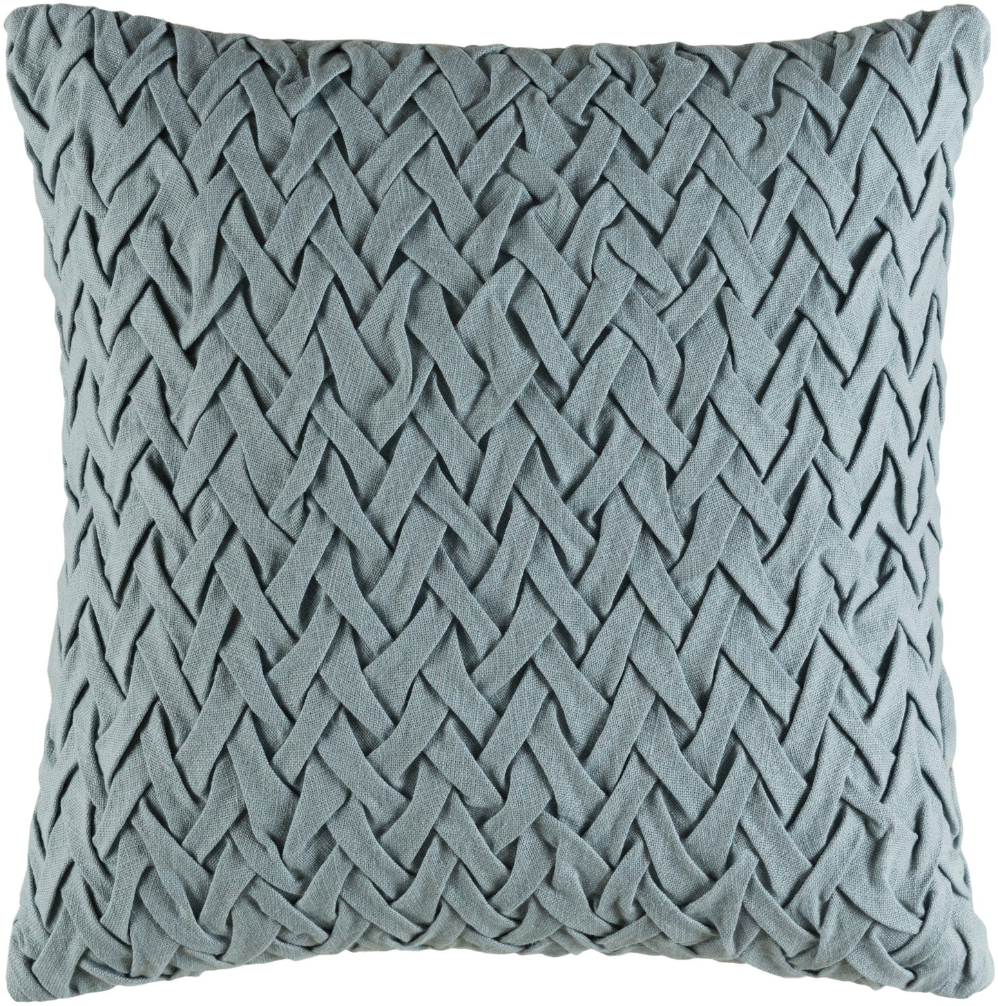 Surya Facade Dusty Sage Pillow Shell With Down Insert 22"H X 22"W